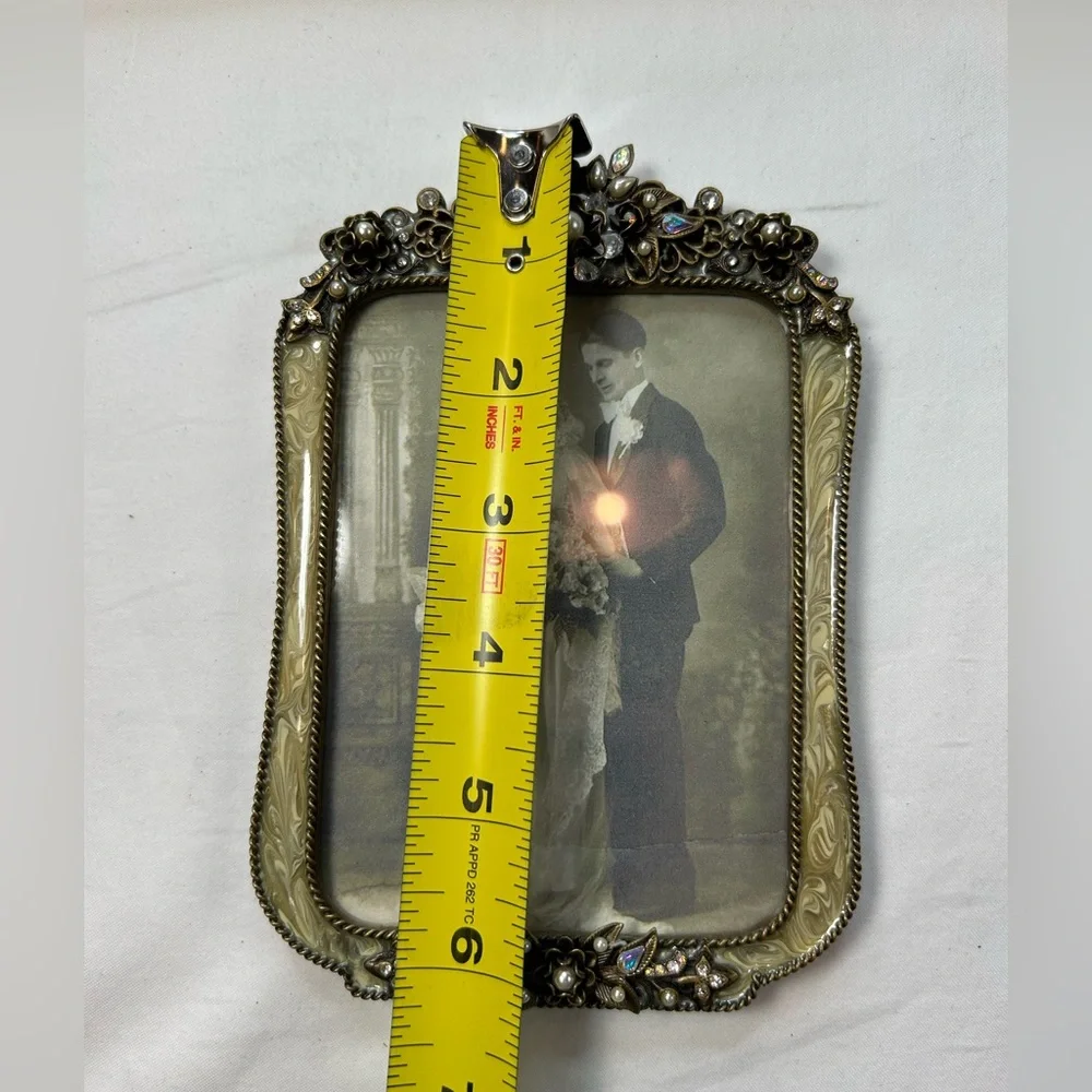 Sweet Romance Jewelry Co, Embellished Picture Frame, Pearls, Rhinestones, New.‎